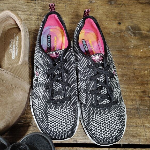 SKECHERS Sz 10 Loafer Sandals Sneakers Wedge LOT - Picture 3 of 9